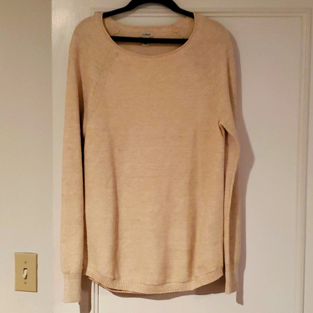 LL Bean Textured Womens Cotton Sweater